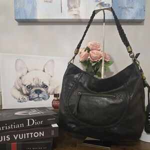 The Sak Black Leather Hobo Bag